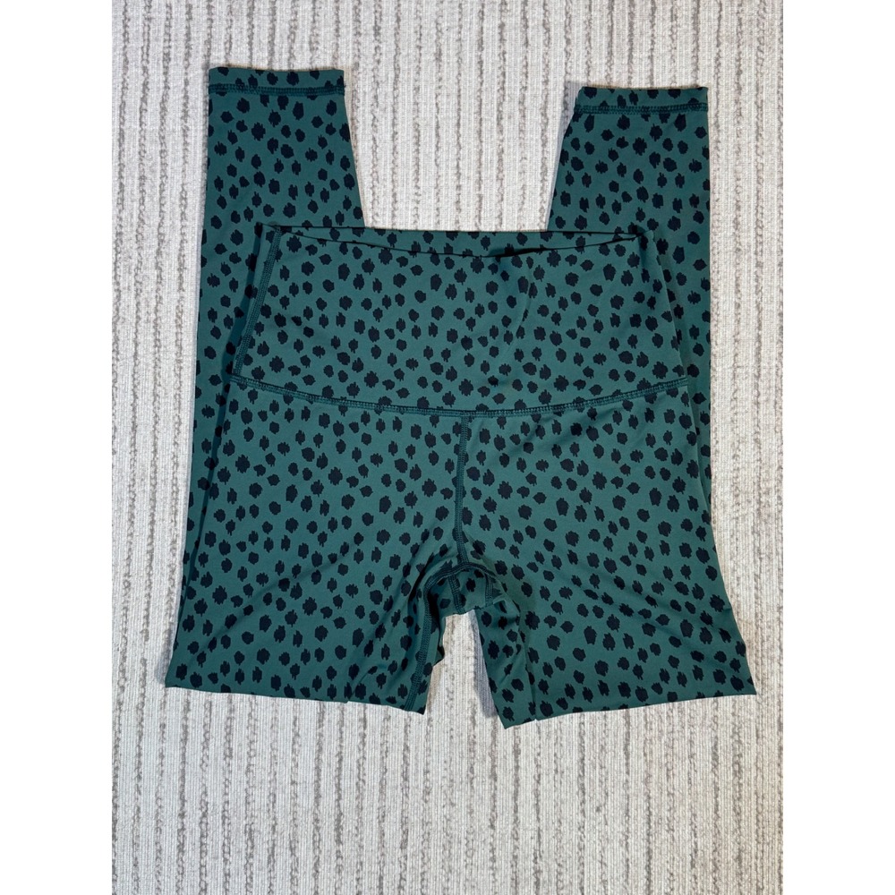 Aerie Chill Play Move High Waisted Leggings Green Black Animal Print Size M